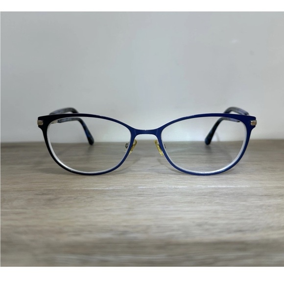 Kate Spade Eyeglasses Frames JABRIA PJP Blue Gold Full Rim 51-17-140 H15734 - Picture 1 of 12